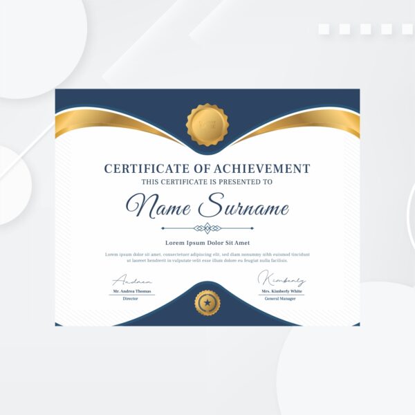 CERTIFICATES – A4 300 gsm with Cold Lamination: