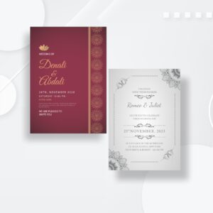 INVITATION CARDS – 5" x 8":