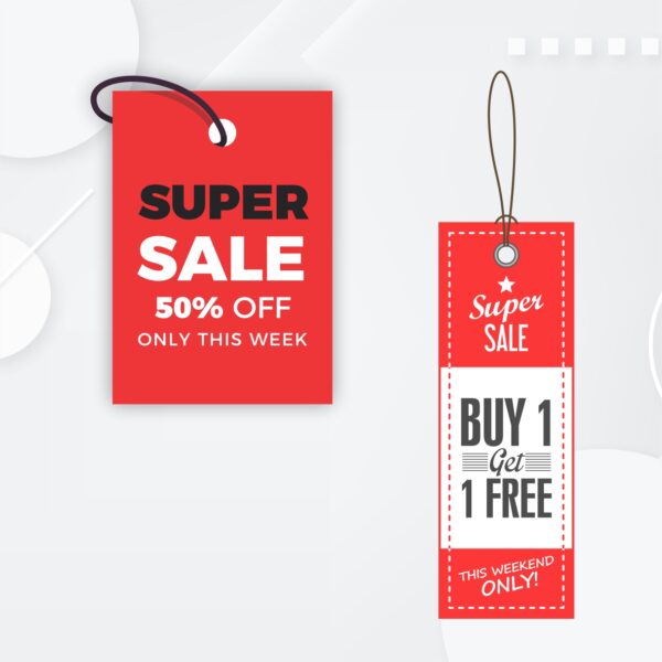 12 Rectangular Shape Dangler – 8x8 Inch | Eye-Catching Hanging Display