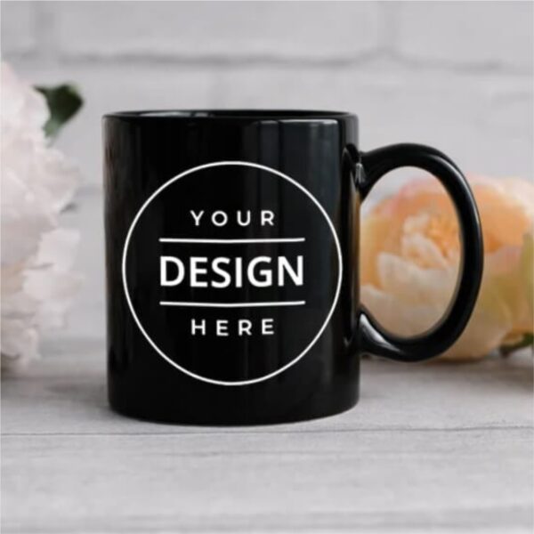BLACK PATCH MUG 2 Custom Black Patch Mugs