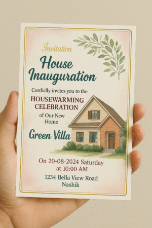 ⭐ House Inauguration Invitation Cards