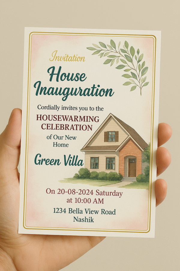 ⭐ House Inauguration Invitation Cards