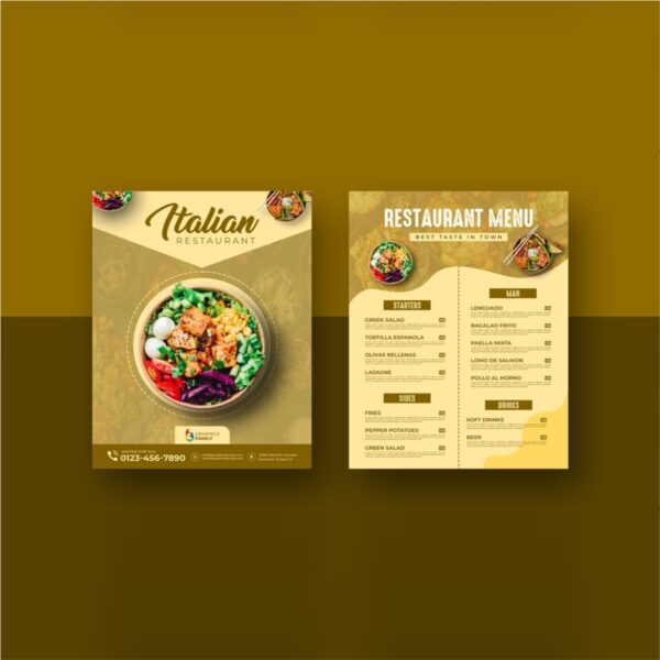 Restaurant Menu Card – Premium Custom Printed Menus