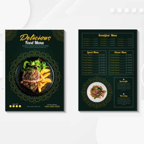 Restaurant Menu Card – Premium Custom Printed Menus
