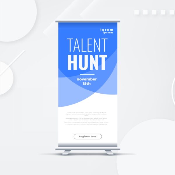 Roll Up Standee – Premium Portable Display Stand (3X6 ft.)