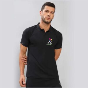 Techno Premium Polo Dry Fit T-Shirt for Men (BLACK)