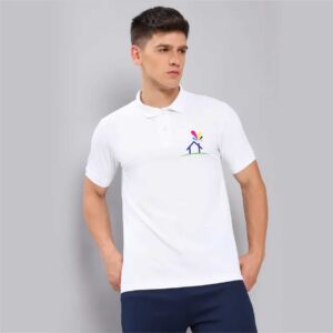 TSHIRT 7 Techno Premium Polo Dry Fit T-Shirt for Men (WHITE)