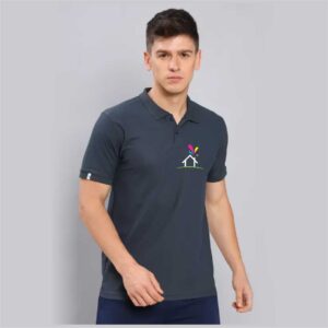 Techno Premium Polo Dry Fit T-Shirt for Men (Charcoal)
